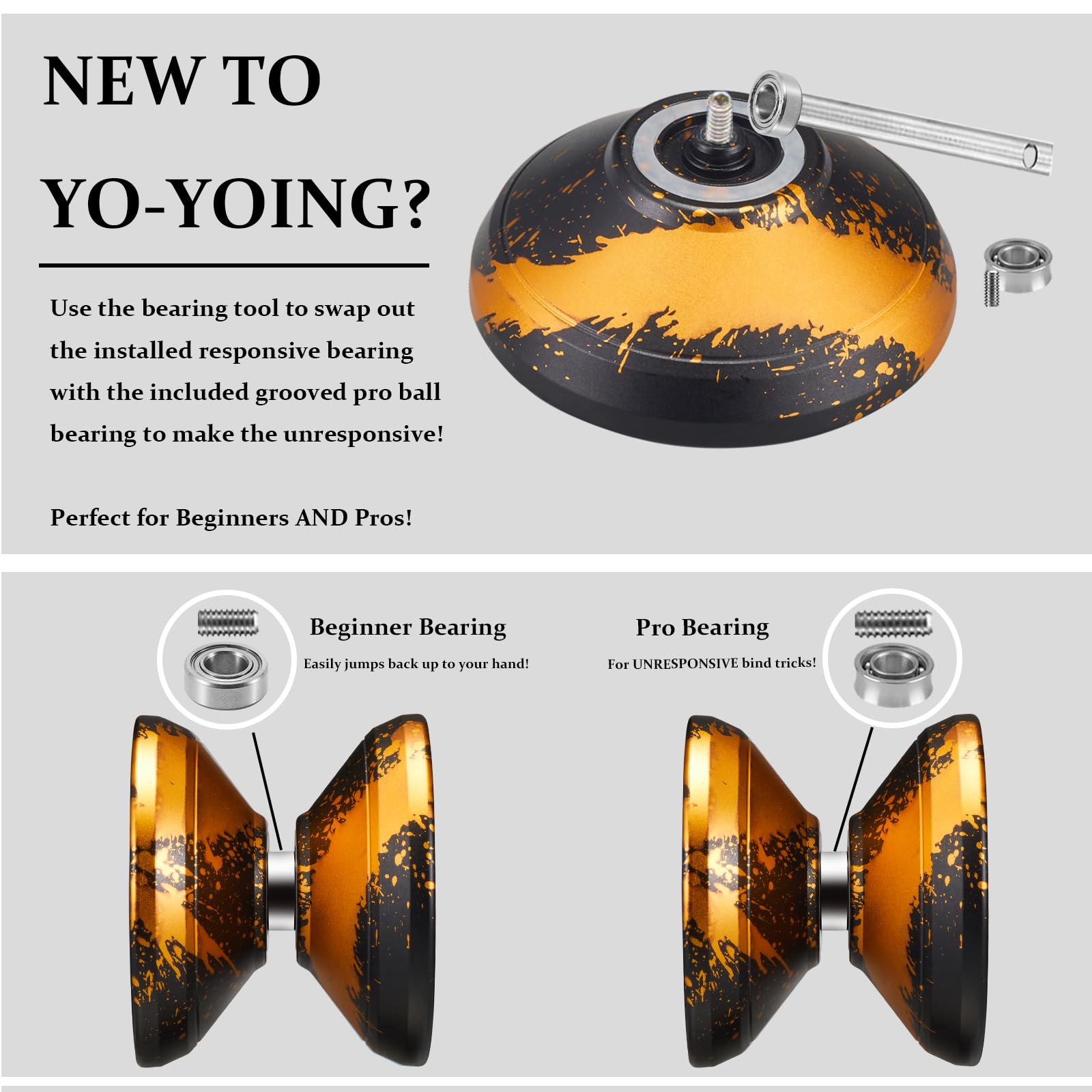 Amazon | HKSOD yoyo ハイパーヨーヨー プロフェッショナル メタル